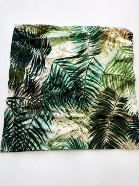 CB2 Brush Stroke Palm Dinner Napkins x4 - New Crate & Barrel Rare/Discontinued